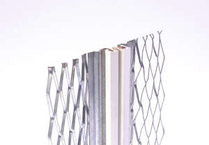 Profil de joint de dilatation PVC beige pour enduit de 10 mm - L. 3 m