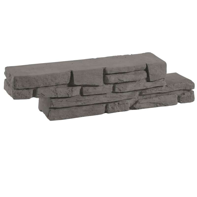 Bloc mur ALKERN ARDELIA en pierre reconstituée Gris L. 60 x l. 10 x Ép. 15 cm