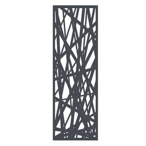 Panneau décor vertical en aluminium HERA pour clôture FIBERDECK BOSTON FANTASY avec profil de finition + 4 connecteurs  gris 7016 H. 182 x l. 58,4 cm