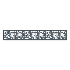 Panneau décor horizontal en aluminium LAMIA pour clôture FIBERDECK BOSTON FANTASY avec profil de finition gris 7016 L. 175 x l. 30 cm