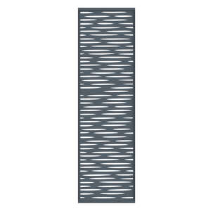 Panneau décor vertical en aluminium LAMIA pour clôture FIBERDECK BOSTON FANTASY avec profil de finition + 4 connecteurs  gris 7016 H. 182 x l. 58,4 cm