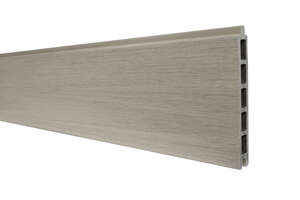 Lame de clôture en bois composite coextrudé FIBERDECK PREMIUM emboîtable pour clôture FIBERDECK BOSTON décors bois light grey H. 150 x Ép. 21 mm - L. 178 cm - Lot de 4 pièces