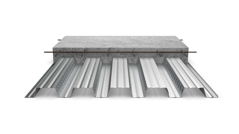 Plancher collaborant COFRAPLUS® 60 en acier galvanisé - L. 6000 x l. 1035 x Ép. 0,75 mm