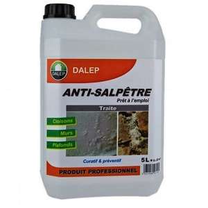 Traitement anti-salpêtre pour éliminer les moisissures en sels d'ammonium - Bidon de 5 L