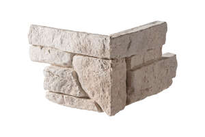 Chaîne d'angle en parement ORSOL TAHOE en pierre reconstituée ton naturel L. 41 x l. 21 x H. 15 - Ép. 3 cm