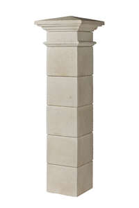 Kit de 2 piliers ORSOL VALANCAY en pierre reconstituée ton naturel L. 35 x l. 35 x Ép. 182 cm