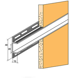 Joint creux PVC laqué pour enduit gratté Ép. 10 mm L. 2,50 m RAL 234
