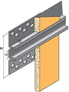 Joint creux aluminium laqué pour enduit gratté Ép. 10 mm L. 3 m