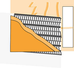 Lattis support d'enduits acier galvanisé Z275 nervures de 10mm avec papier L. 2,50 m x l. 60 cm