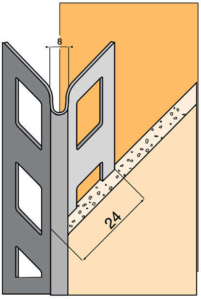 Protège angle perforé renforcé pour cloisons traditionnelles aluminium angle allongé L. 2, 50 m