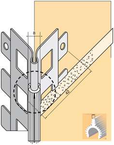 Protège angle perforé pour enduit gratté Ép. 13 mm jonc fil PVC blanc L. 3 m