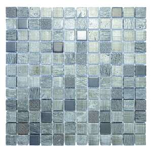 Mosaïque Patine gris CASA LINEA - tesselle 2.3x2.3 - L. 305 x l. 305 x épai. 8 mm