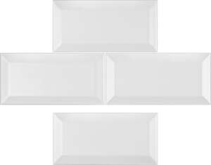 Carrelage pour mur intérieur BATI ORIENT METRO blanc mat L. 15 x l. 7,5 cm x Ép. 7 mm - Non rectifié