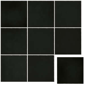 Carrelage pour mur intérieur BATI ORIENT ZELLIGE noir L. 10,8 x l. 10,8 cm x Ép. 10 mm - Non rectifié