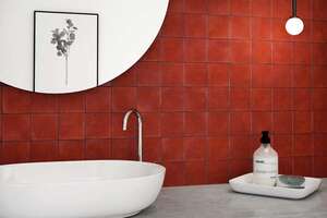 Carrelage pour mur intérieur BATI ORIENT ZELLIGE rouge pétillant L. 10,8 x l. 10,8 cm x Ép. 10 mm - Non rectifié