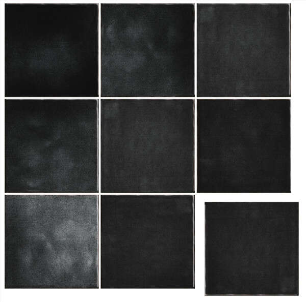 Carrelage pour mur intérieur BATI ORIENT ZELLIGE noir carbone L. 10,8 x l. 10,8 cm x Ép. 10 mm - Non rectifié