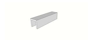 Bord en U en grès cérame NOVOCERAM GEO Ivoire L. 60 x l. 15 cm x Ép. 20 mm