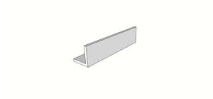 Bord en L en grès cérame à masse colorée effet béton NOVOCERAM AZIMUT Chaud L. 60 x H. 15 cm x Ép. 20 mm