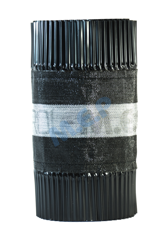 Closoir souple Rol-Mep en tissu/aluminium noir graphite - Rouleau de L. 5000 x l. 240 mm