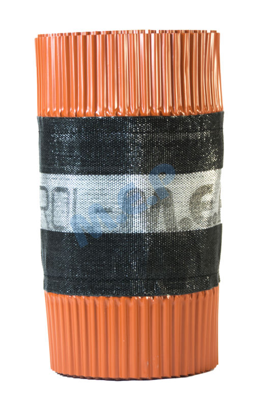 Closoir souple Rol-Mep en tissu/aluminium rouge terracotta - Rouleau de L. 5000 x l. 240 mm