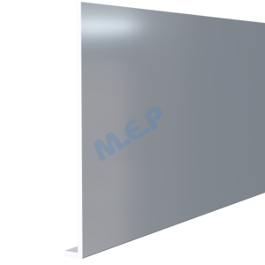 Planche de rive moulurée en PVC cellulaire RIVECEL L9 gris L. 5000 x l. 390 mm