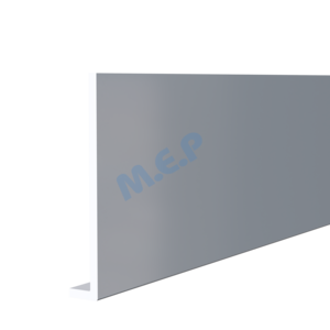 Planche de rive moulurée en PVC cellulaire RIVECEL L9 gris L. 5000 x l. 225 mm