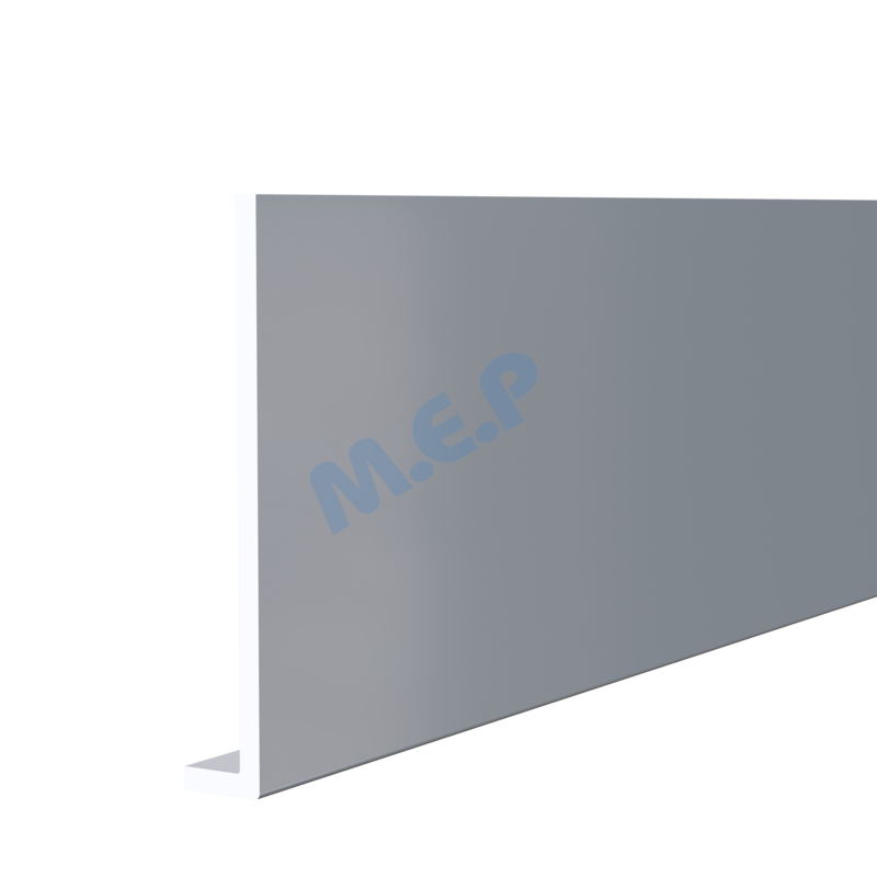 Planche de rive moulurée en PVC cellulaire RIVECEL L9 gris L. 5000 x H. 225 mm