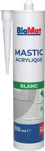 Mastic acrylique BIGMAT blanc - Cartouche de 310ml