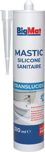 Mastic silicone sanitaire BIGMAT translucide - Cartouche de 310 ml