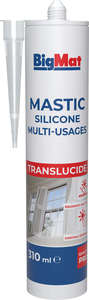 Mastic silicone multi-usages BIGMAT translucide - Cartouche de 310 ml
