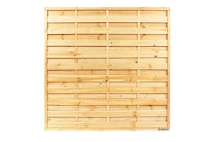 Ecrans pour clôture droit à lames alternées en pin traité classe 4 - brun - L. 1800 x l. 45x H. 1800 mm