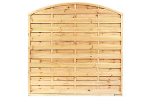 Ecrans pour clôture cintré à lames alternées en pin traité classe 4 - L. 1800 x l. 45 x H. 1800 mm