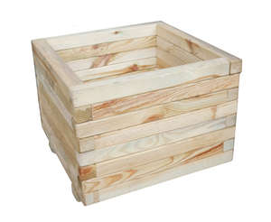 Jardnière carrées en bois traité classe 4 - 400x400 x L. 0,5 m
