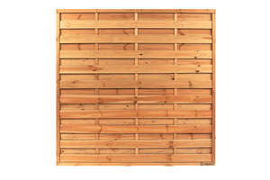 Ecrans pour clôture droit à lames alternées en pin traité classe 4 - brun - L. 1800 x l. 45x H. 1800 mm