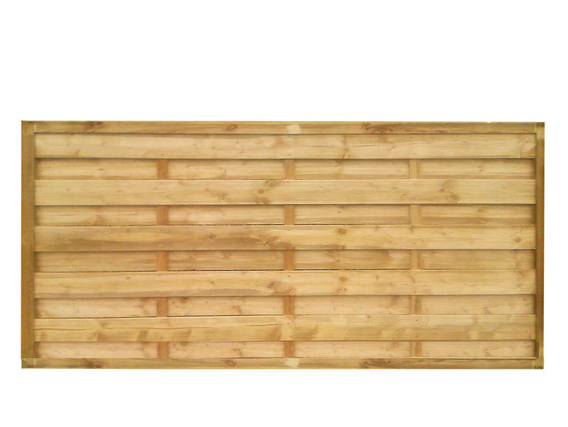 Ecrans pour clôture droit à lames alternées horizontal en pin traité classe 4 - L. 1800 x l. 45 x H. 900 mm