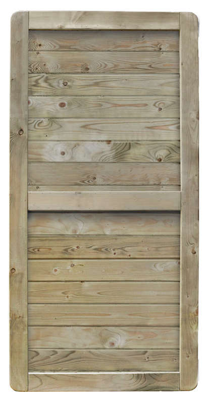 Ecrans pour clôture droit à lames alternées vertical en pin traité classe 4 - L. 1800 x l. 45 x H. 900 mm