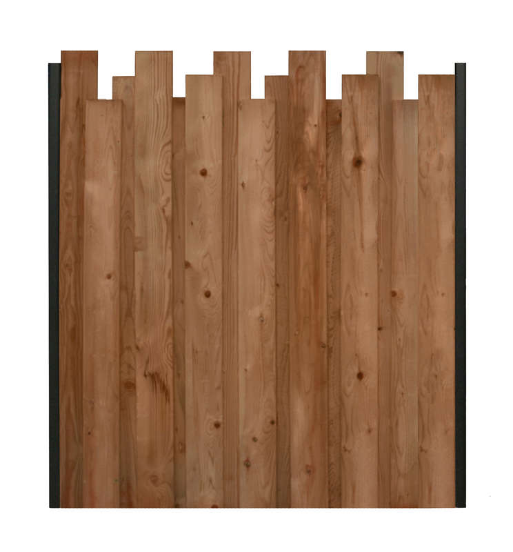 Kit de clôture en sapin blanc traité classe 3 VERTIWOOD - L. 1,90 m - brun