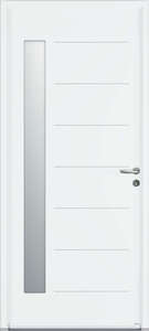 BLOC PORTE D'ENTREE ACIER ABSCISSE EVO  - BLANC - 215 X 90 - TAPEE 120 - DP