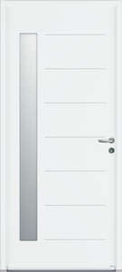 BLOC PORTE D'ENTREE ACIER ABSCISSE EVO - BLANC -  215 X 90  - TAPEE 140 - GP