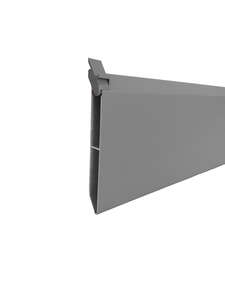 Lame semi-ajourée aluminium ALUCLOS ALULINE L. 200 x l. 15 cm x Ep. 18 mm - Gris 7037 