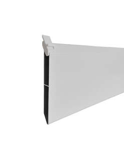 Lame semi-ajourée aluminium ALUCLOS ALULINE L. 200 x l. 15 cm x Ep. 18 mm - Blanc 9016 