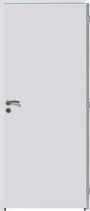 Bloc porte plane prépeint âme pleine chant droit H. 2040 x l. 730 mm poussant droit - Huisserie résineux 90x45 mm