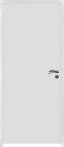 Bloc porte thermique prépeinte lisse H. 2040 x l. 830 mm poussant droit - Huisserie résineux 90x45 mm - serrure 3 points à relevage et joint balai