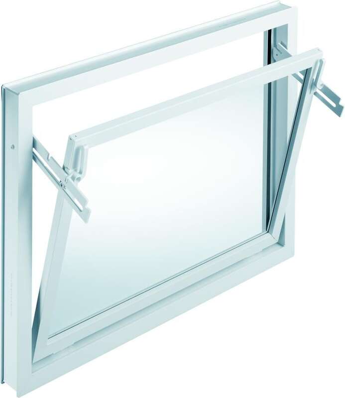 Fenêtre pour cave et sous-sol MEALON en PVC blanc abattante L. 60 x H. 40 cm x Ép. 70 mm