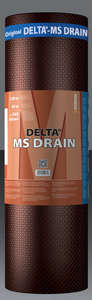 Nappe à excroissance pour protection et drainage en polyéthylène DELTA® MS DRAIN noir - Rouleau de L. 30 x l. 2 m
