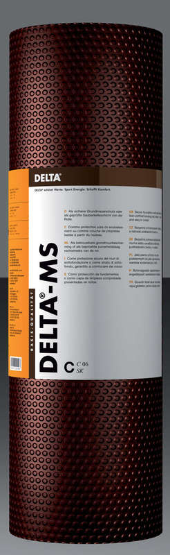 Nappe à excroissance pour protection et drainage en polyéthylène DELTA® MS brun - Rouleau de L. 20 x l. 2 m