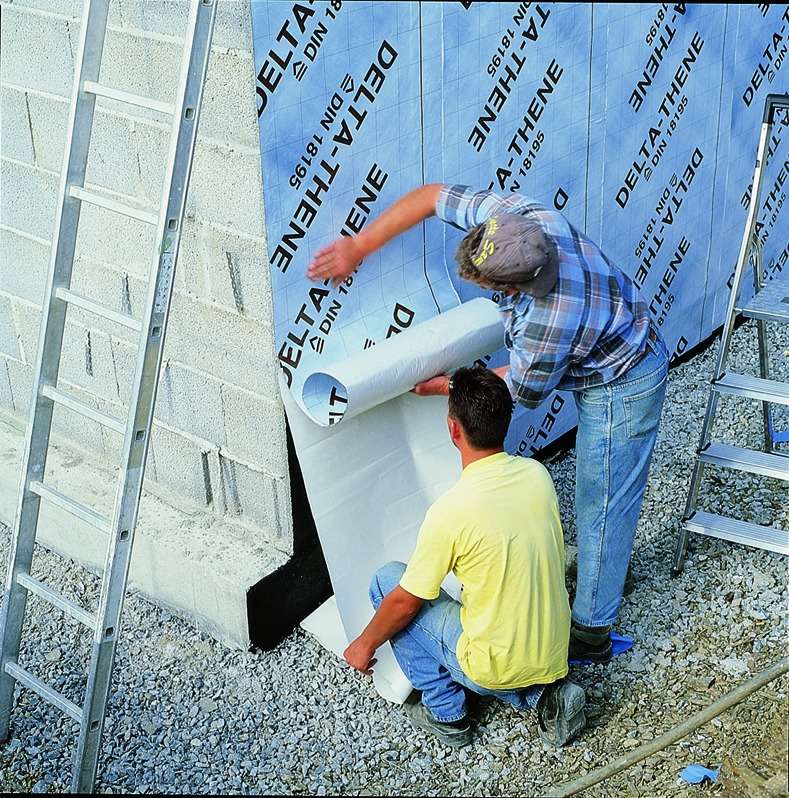 Membrane auto-adhésive à froid pour étanchéité des parois enterrées DELTA®-THENE - Rouleau de L. 20 x l. 1 m