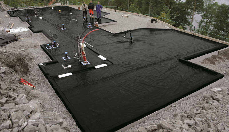 Bande d'étanchéité en polyoléfine DELTA® RADONSPERRE noir - Rouleau de L. 25 x l. 4 m