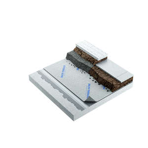 Nappe à excroissances pour protection et drainage en PEHD DELTA® TERRAXX argenté - Rouleau de L. 12,5 x l. 2,4 m
