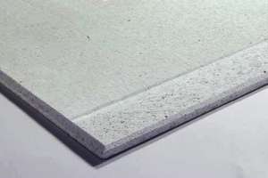 Plaque de plâtre en fibre/gypse 2 bords amincis grande hauteur L. 2800 x l. 1200 mm - Ép. 12,5 mm